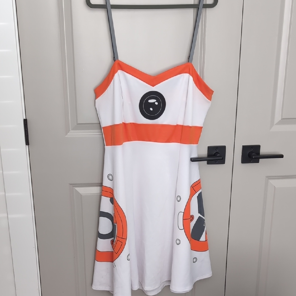 Torrid White and Orange Dress